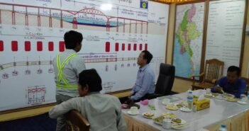 ကုလားတန္ျမစ္ကူးတံတားတည္ေဆာက္မႈ (၅၇) ရာခိုင္ႏႈန္းျပီးစီး