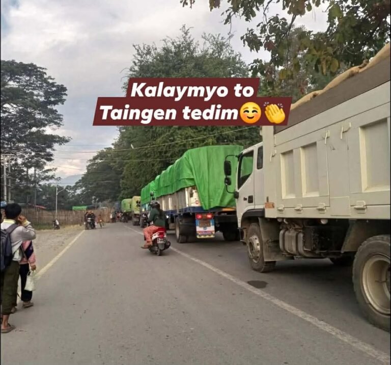 သိုင်းငင်းလမ်း ပြန်ဖွင့်သော်လည်း စစ်ကော်မရှင်တပ်က ငွေကြေးအဆမတန် တောင်းခံနေသောကြောင့် ကုန်တင်ကားကြီးများသာ အဓိကသွားလာနေရ