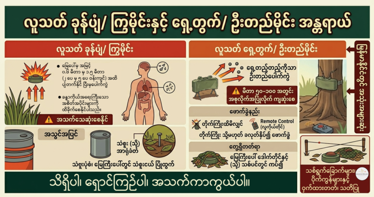 လူသတ် ခုန်ပျံ/ကြွမိုင်းနဲ့ လူသတ် ရှေ့ထွက်/ဦးတည်မိုင်း